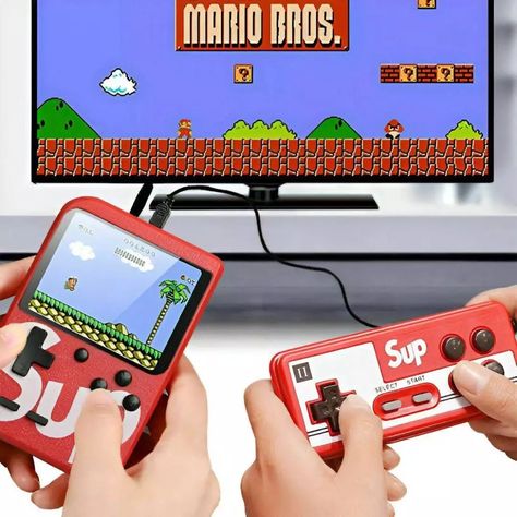 Sup Handy Video Game Box With Tv Remote Console And 400 Games – Rechargeable (mix/random Color) Dm for order and queries #handyvideogame 8 Bit Game, Retro Console, Support Tv, Games Box, Game 3, Game Boy, Random Color, 8 Bit, Mario Bros