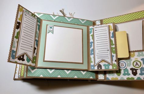 Baby Boy Book, Scrapbook Bebe, Baby Scrapbook Album, Baby Mini Album, Baby Boy Scrapbook, Girls Album, Mini Albums Scrap, Mini Album Tutorial, Scrap Album