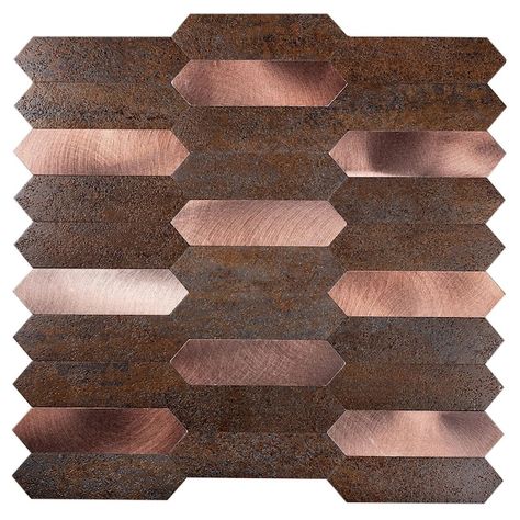 Hexagon Wall Tile, Metallic Wall Tiles, Sustainable Home Decor, Copper Tiles, Stick Tiles, Peel N Stick Backsplash, Metal Tile, Peel And Stick Tile, Tile Installation