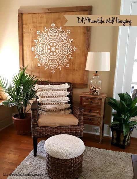 DIY Mandala Wall Hanging - Want to add a dramatic boho style piece of art to your walls without breaking the bank? Check out my DIY Mandala Wall Hanging tutorial. #TriplePFeature Diy Mandala, Wallpaper Macbook, Diy Boho Decor, Diy Wand, Mandala Wall Hanging, Wallpaper Laptop, Mandala Wall, Bohol, Diy Hanging