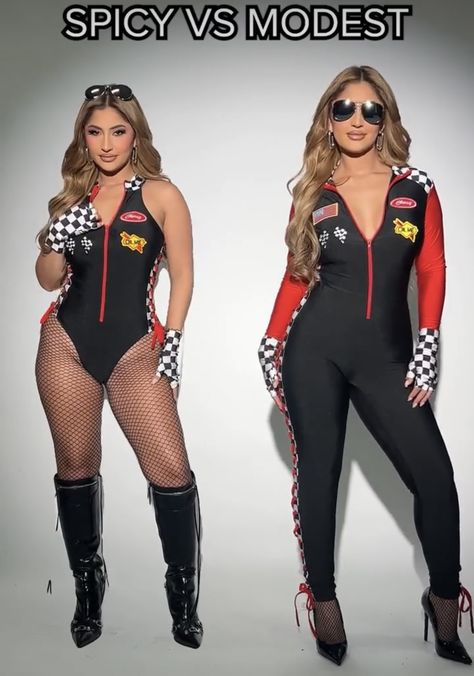 Cars Women, Women Costumes, Racing Girl, Grid Girls, Halloween Inspo, Woman Silhouette, Women's Costumes, Race Cars, Halloween Costumes