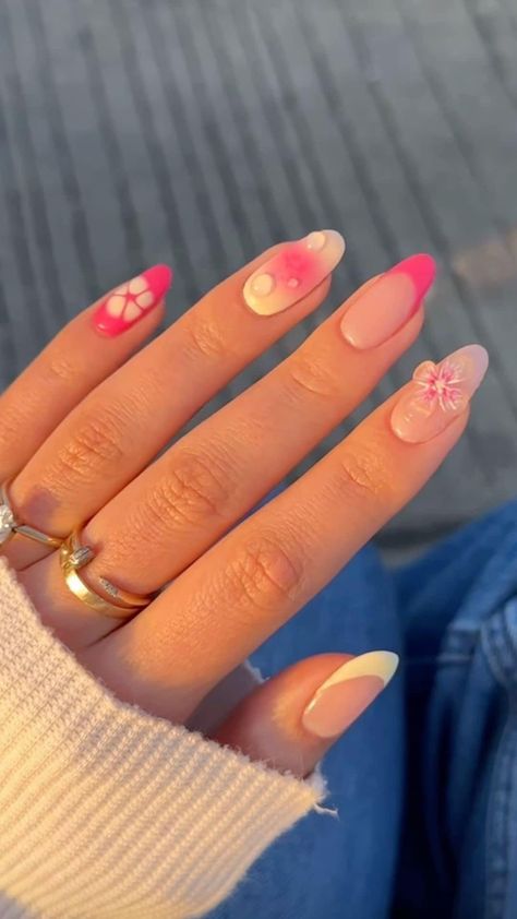 Sculpted Flower Nails, Vacation Nail Designs, Island Nails, Hawaiian Nails, Summer Vacation Nails, Cruise Nails, Beachy Nails, Summery Nails, Vacation Nails