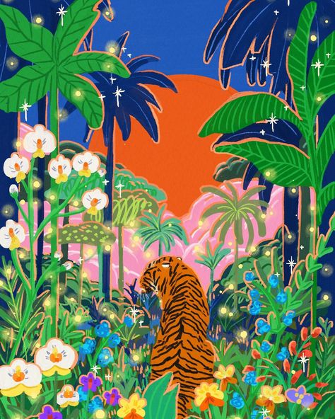 I submitted this challenge a bit late! 🌞 After coming back from vacation, I’ve been swamped with work at my full-time job. 🌞😇😂 For the “lush jungle bash,” I didn’t have any new ideas since I had created a similar-themed painting two years ago, so I decided to redraw it. 😍🥰🙏 Pc1 -2024 Pc2-2022 Hosted by: @lack.studio @kateclayillustration @jillian.nichole.illustration @kalynkepner @kim_ko_design @jennykoland #wanderfest2024 #jungleillustration #travelillustration #wildlifeillustratio... Lush Jungle, Jungle Illustration, Travel Illustration, New Ideas, Full Time, Drawing Tutorial, I Decided, Lush, Art Reference