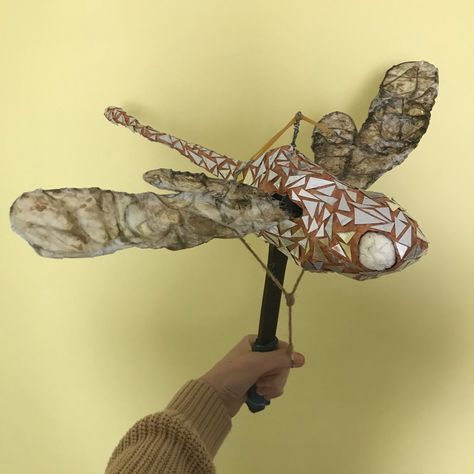 Butterfly Puppet, Puppet Design, Wild Things, Metallic Gold, Puppets, Moth, Ivy, Insects, Sculpture