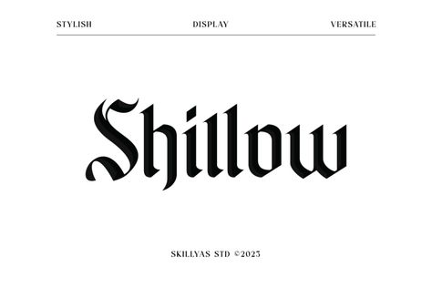 Shillow Font Free Download Tattoo Writing Fonts, Tattoo Generator, Victorian Fonts, Font Download Free, Font Bubble, Blackletter Font, Free Font Download, Free Commercial Fonts, Minimalist Font