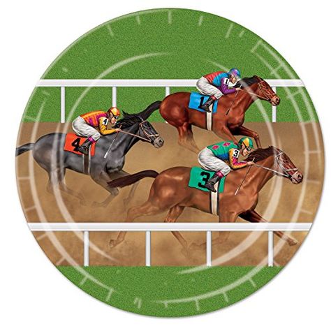 Beistle Horse Racing Plates, 9-Inch, Multicolor Beistle https://www.amazon.co.uk/dp/B00S0JIIRK/ref=cm_sw_r_pi_dp_U_x_nMXYCb5DQMQ35 Horse Racing Party, Wildflower Party, Racing Party, Fun Plates, Dinosaur Photo, Race Party, Horses Theme, Horse Party, Kentucky Derby Party