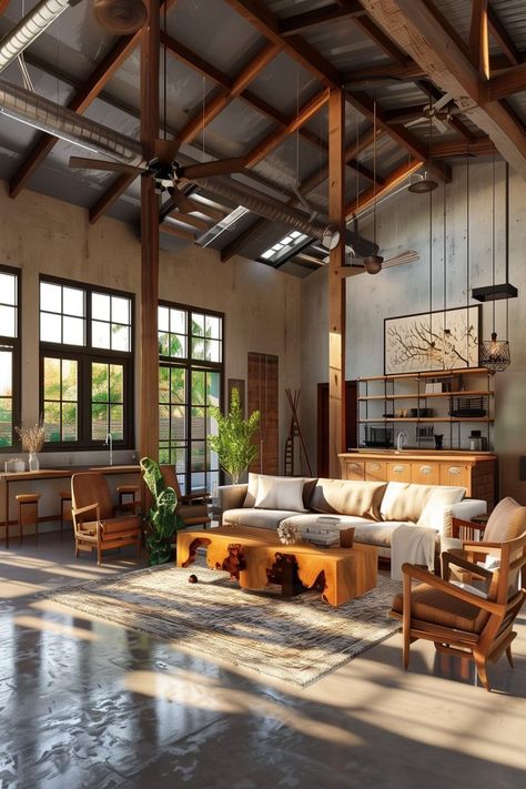 25 Barndominium Ideas - Remodr New House Construction, Build My Own House, Barn House Interior, Metal House Plans, Lodge Design, Timber Cabin, House Plan With Loft, Modern Rustic Farmhouse, Sunroom Decorating