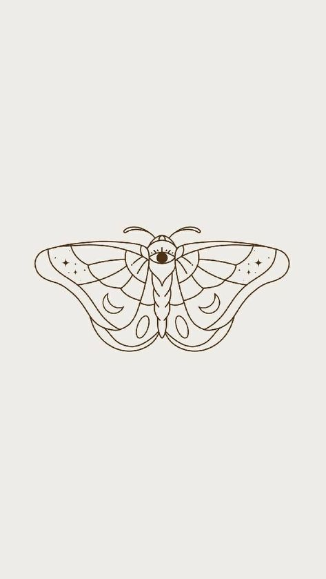 Butterfly Ink Art, Tarot Line Art, Moth Outline Tattoo, Fine Line Moth Tattoo, Linework Tattoo Simple, Moth Line Art, Fine Line Design, Simbols Tattoo, Moth Tattoo Design