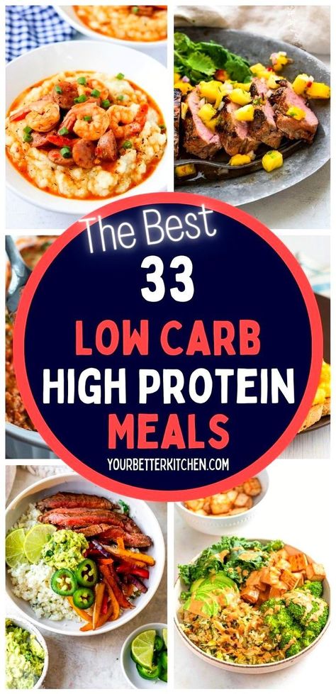 33 Low Carb High Protein Meals to Try | Low Carb High Protein Protein After Workout, Low Carb High Protein Meals, Meals To Try, After Workout Food, Vegetarian High Protein, Recipes For Diabetics, High Protein Dishes, High Protein Foods, Chicken And Beef