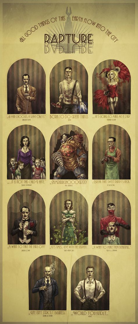 Rapture's best and brightest #Bioshock Bioshock Artwork, Bioshock 1, Bioshock Rapture, Bioshock Game, Bioshock Art, Bioshock Series, Bioshock 2, Bioshock Infinite, Video X