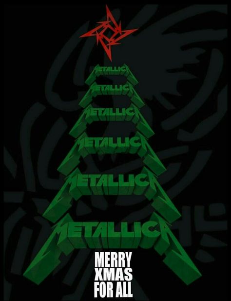 Metallica Lyrics Quotes, Christmas Metallica, Metallica Christmas, Overkill Band, Metallica Album Covers, Metallica Lyrics, Heavy Metal Christmas, Metallica Albums, Funny Christmas Puns