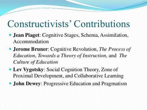 Constructivist Learning Theory, Jerome Bruner, Jean Piaget, Collaborative Learning, Sociology, Learning Process, Classroom Activities, Psychology, Education