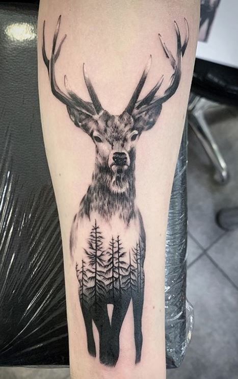 Tropisches Tattoo, Hirsch Tattoo Frau, Buck Tattoo, Antler Tattoos, Elk Tattoo, Antler Tattoo, Deer Skull Tattoos, Deer Tattoo Designs, Animal Tattoos For Men