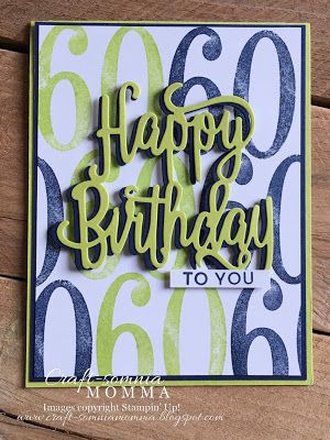 Craft-somnia Momma: 2017 Birthday Gifts For Adult Brother, 70th Birthday Cards For Men, Diy Cards For Birthday, Masculine Birthday Cards Handmade, Make Birthday Cards, Birthday Gorgeous, Birthday Card Craft, 60th Birthday Cards, Masculine Birthday Cards