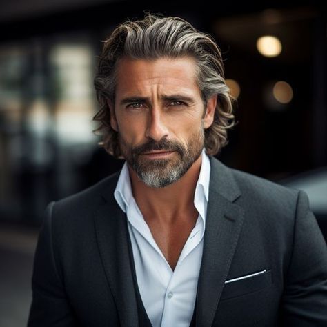 19 Ideas Stylish Haircuts for Men Over 50: Embrace Grey with Elegance and Edge Men Medium Length Hair, Older Mens Long Hairstyles, Mens Mid Length Hairstyles, Haircuts Wavy, Medium Beard Styles, Older Men Haircuts, French Crop, Older Mens Hairstyles, The Crown Jewels