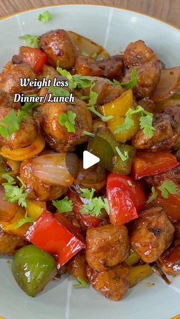 Arti Sahani | Learn Lively on Instagram: "Elevate your weight loss journey with this high-protein Soya Chunks Manchurian! 🌟 Packed with protein and flavor, this recipe skips the deep frying, maida, and cornflour for a healthier twist. Dive into a guilt-free, delicious meal!  Follow @learnlively for more :)  No Repost Allow!  #HighProtein #WeightLossJourney #HealthyEating #CleanEating #HealthyRecipes #ProteinPacked #FitnessFood #MealPrep #WeightLossRecipes #HealthyLifestyle #NutritiousAndDelicious #LowCalorie #FitFoodie #HealthyMeals #guiltfreeeats #soyachunks #manchurian #soyamanchurian #chinesefood #chillipaneer" Soya Protein Recipes, Soya Chunks Manchurian Recipe, Soya Recipes Healthy, Soya Manchurian Recipe, Soya Recipes Vegetarian, Soya Chunks Recipe Healthy, Manchurian Recipe Vegetarian, Soya Chunks Recipe, Veg Manchurian Recipe