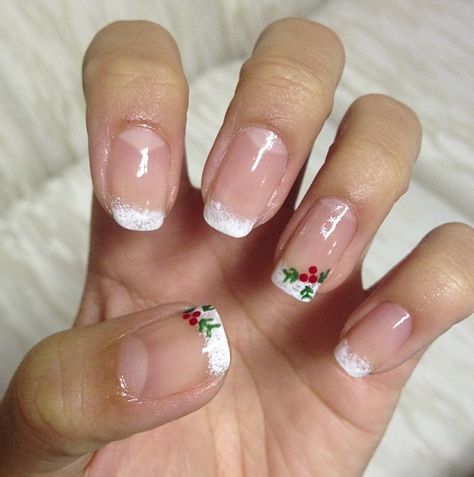 Mistle Toe, Christmas Nail Art Ideas, Christmas Gel Nails, Pretty Nail Designs, Makijaż Smokey Eye, Christmas Nails Acrylic, Cute Gel Nails, Festival Nails, Dipped Nails