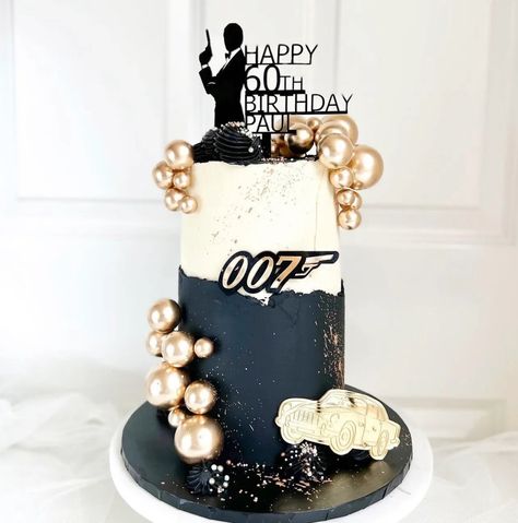 Personalised James Bond Cake Topper by TopCharmStamp on Etsy James Bond Birthday Cake, 007 Cake, James Bond Cake, James Bond Car, 007 Party, Bond Party, Star Wars Cake Toppers, James Bond Party, James Bond Cars