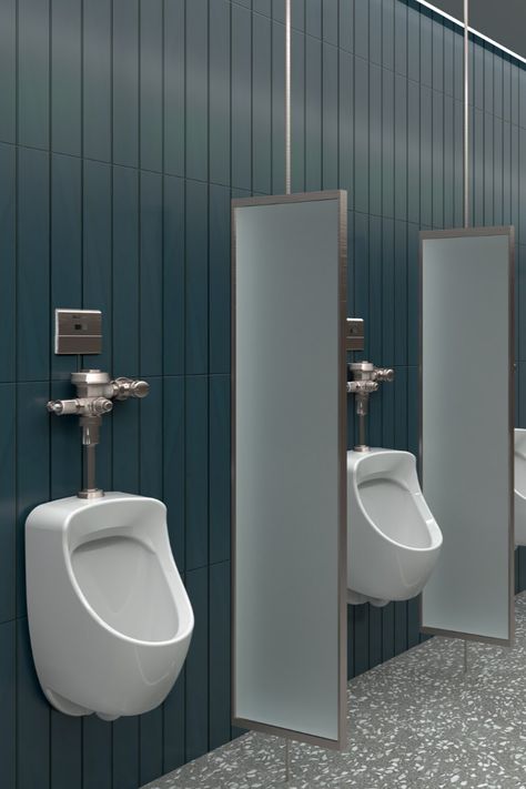 Public Bathroom Design, Outdoor Restrooms, Urinal Design, Toilet Dimensions, Public Restroom Design, Commercial Bathroom Designs, Commercial Restroom, Men Bathroom, Commercial Bathroom