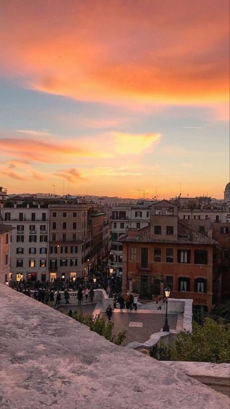 Spanish Steps, Living In Europe, Skyline View, Pretty Sky, City Aesthetic, Travel Goals, Pretty Places, Travel Inspo, Sky Aesthetic