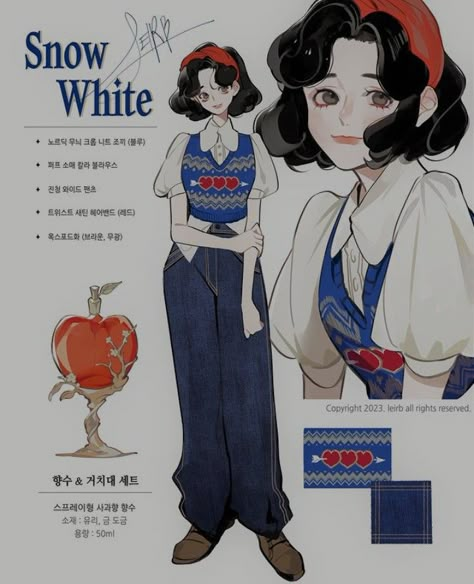 Disney Snow White Fan Art, Disney Outfits Inspired, Snow White Outfit Ideas, Snow White Clothes, Snow White Anime, Snow White Fanart, Disney Princess Fanart, Snow White Fashion, Snow Character