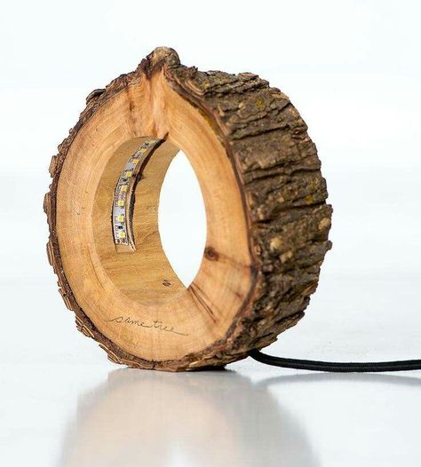 Tre Kunst, Diy Luminaire, Light Tree, Tree Slice, Diy Lampe, Deco Nature, Circle Light, Log Furniture, Light Home