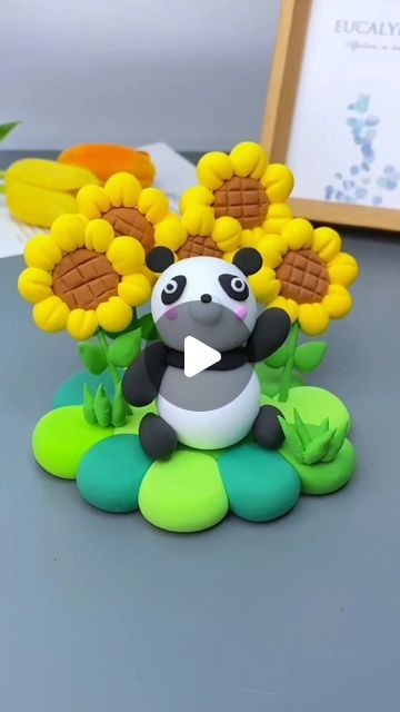 Paper Craft Ideas on Instagram: "Clay link in our Bio. Watch as we create an adorable clay panda step-by-step! 🐼✨ In this video, we'll guide you through the entire process, from shaping the panda’s body to adding its charming features. Perfect for a fun crafting session, this tutorial is easy to follow and ideal for both kids and adults. Start by flattening the brown air dry clay for the base. Add yellow leaves around it and a green stem below. Shape flat black circles between white balls for the eyes, then add legs and other body parts. Join us and bring your own cute clay panda to life!" Clay Panda, Clay Art For Kids, Art Kits For Kids, Clay Crafts For Kids, Easy Paper Crafts Diy, How To Make Clay, Cute Clay, Ceramics Pottery, Art Kits