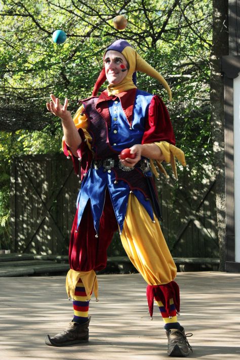 #pirate weekend 2011 #renfest #renaissance #festival #costume #holiday #makeup #jester #juggle #fire #cosplay Jester Costume Diy, Medieval Jester, Jester Outfit, Ren Faire Outfits, Jester Costume, Circus Aesthetic, Ren Faire Costume, Court Jester, Jester Hat