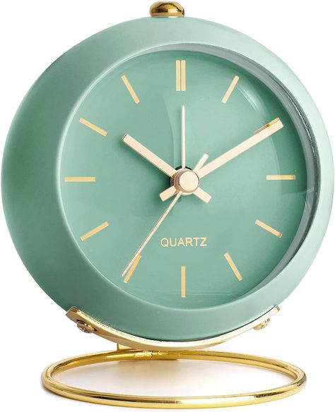 Amazon.com: AYRELY® Battery Operated Desk Alarm Clocks with Light,Retro Silent No Ticking Analog Small Clock,Loud Table Clock for Bedside/Bedroom/Kitchen/Office/Travel/Kids/Room Decor Aesthetic Vintage(Green) : Home & Kitchen Table Alarm Clock, Analog Alarm Clock, Desk Alarm Clock, Travel Kids, Bedside Clock, Small Clock, Office Clock, Analog Clock, Alarm Clocks