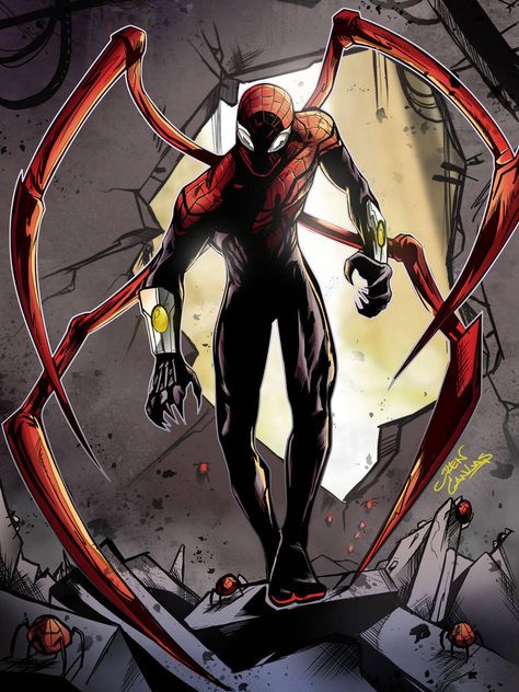 Superior Spiderman by Glencanlas. | Homem-Aranha Superior por Glencanlas. |  https://www.deviantart.com/glencanlas on @DeviantArt |  #spiderman #homemaranha #marvel #marvelcomics #artwork #fanart #wallpaper Superior Spiderman, Superior Spider Man, Spiderman Comic Art, All Spiderman, Iron Spider, Spiderman Artwork, Spider Art, Spiderman Pictures, Marvel Comics Wallpaper