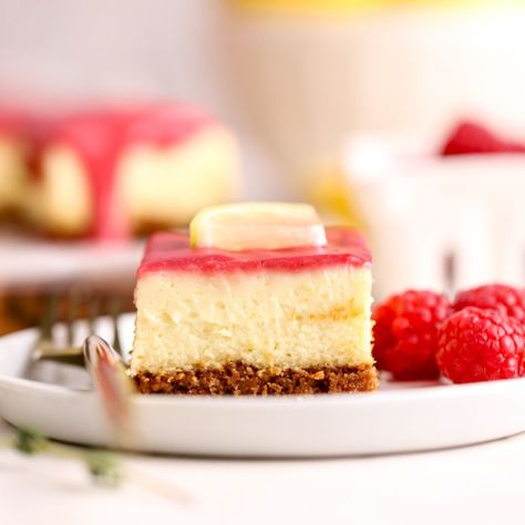 Lemon Raspberry Cheesecake Bars Lemon Raspberry Cheesecake Bars, Raspberry Lemon Cheesecake, Lemon Raspberry Cheesecake, Raspberry Cheesecake Bars, The Best Brownies, Lemon Cheesecake Bars, Crumb Bars, Yummy Cheesecake, Raspberry Recipes