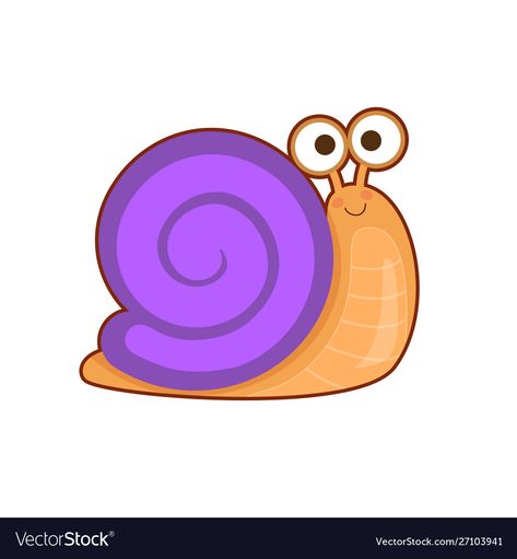 Snail Vector, Snail Picture, Cute Bugs Drawing, Cute Bugs Illustration, Snail Cute, Cute Snail, Snail Illustration, Snail Image, Baby Snail