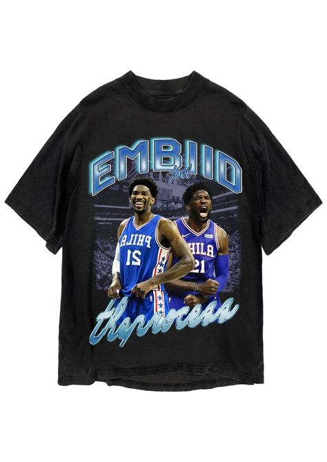 professional basketball player for the Philadelphia 76ers of the National Basketball Association (NBA), who also holds French citizenship. After one year of college basketball with the Kansas Jayhawks, he was drafted third overall by the 76ers in the 2014 NBA draft. Joel Embiid, First Year Of College, Nba Draft, Kansas Jayhawks, Rap Tee, National Basketball Association, Philadelphia 76ers, Basketball Player, College Basketball