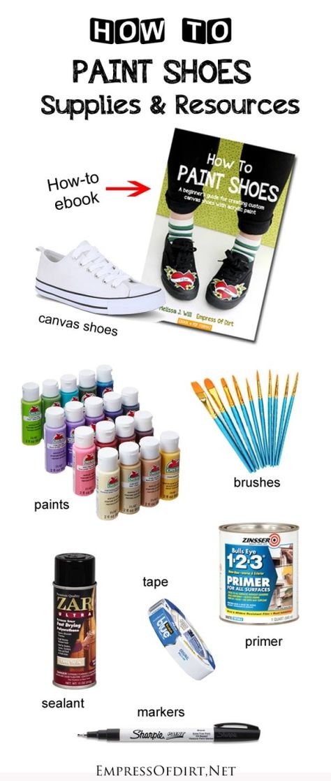 How to Paint Shoes: A beginner's guide to creating custom canvas shoes with acrylic paint. Here's a list of all of the supplies we recommend for best results. If you're interested in customizing shoes with fan-art or your own unique designs, this is a good place to start. How To Paint Shoes, Customizing Shoes, Canvas Shoes Diy, Shoes Walmart, Paint Shoes, Vans Painted, Painted Shoes Diy, Painted Canvas Shoes, Sneak Attack