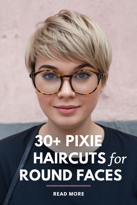 30+ Flattering Pixie Haircuts for Round Faces You’ll Want to Copy Really Short Hair For Round Faces, Pixie Haircut For Round Face, Short Haircut Round Face Women, Short Pixie Round Face, Best Short Haircuts For Round Faces, Pixie Cut Chubby Face, Pixie Round Face, Pixie Haircut For Chubby Faces, Curled Pixie Cut