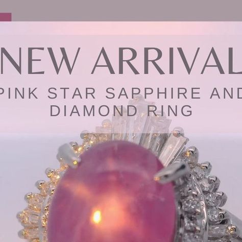 3.80 Pink Star Sapphire Ring 1.51 Diamond Ring Star Sapphire Ring, Pink Star, Star Sapphire, Pink Stars, Pink Sapphire, Sapphire Ring, Diamond Ring, Like You, Porter