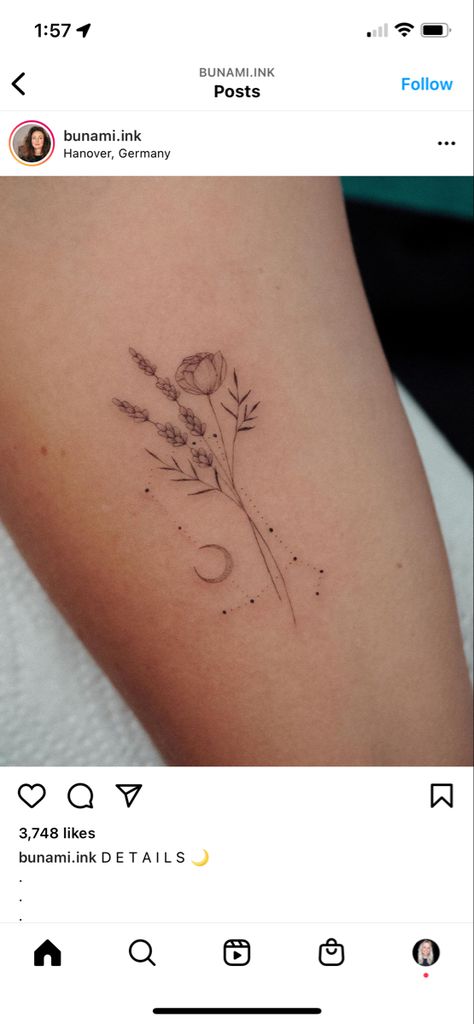 Fine Line Thistle Tattoo, Line Lavender Tattoo, Fine Line Lavender, Fine Line Lavender Tattoo, Thistle Tattoo, Lavender Tattoo, Gemini Tattoo, Wrist Tattoo, Fine Line