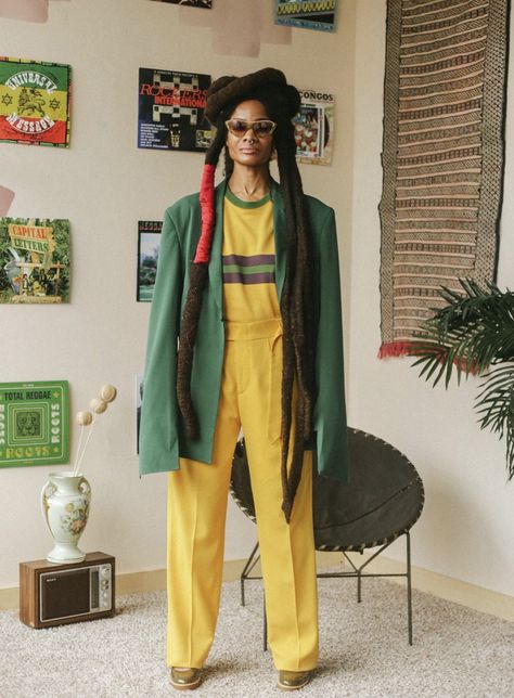 Jamaican Fashion, Rasta Clothes, New York Model, Lesbian Fashion, Beautiful Dreadlocks, Mode Hippie, Vintage Vest, Afro Punk, Fashion Fits