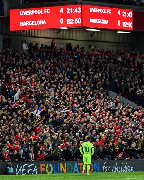 nly the 6th time in history Barcelona have conceded 4 goals in a UEFA match. Incredible. ? Uefa Champions League Wallpapers, Champions League Wallpapers, Liverpool Fc Team, Liverpool Champions League, Liverpool Anfield, Liverpool Soccer, Liverpool Wallpapers, Liverpool Team, This Is Anfield