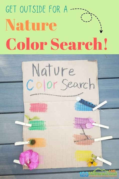 Outdoor Scavenger Hunt For Kids, Color Activities Kindergarten, Walk Scavenger Hunt, Nature Walk Scavenger Hunt, Summer Math Activities, Outdoor Scavenger Hunt, Preschool Color Activities, Nature Scavenger Hunt, Outdoor Learning Activities