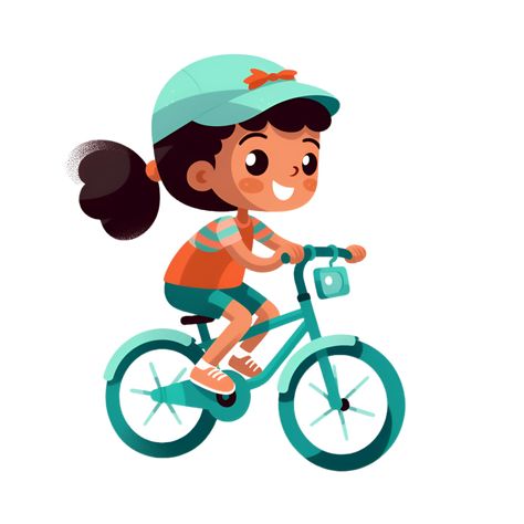 Girl Riding Bicycle Cartoon Clipart AI Generated Bicycle Cartoon, Bicycle Clipart, Bike Cartoon, Cycling Illustration, Family Tree Drawing, Bicycle Drawing, Baby Bicycle, Bicycle Illustration, Riding Bicycle