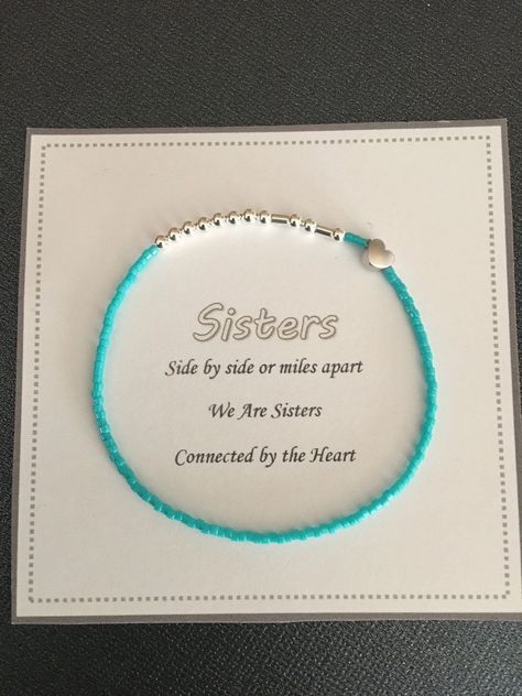 Sister Gifts Diy, Bracelet Morse Code, Bracelet Morse, Birthday Gift Sister, Homemade Anniversary Gifts, Bracelet For Her, Sister Bracelet, Sister Jewelry, Gift Sister