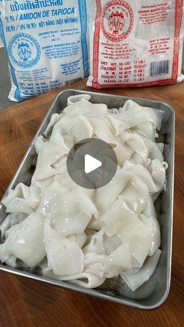 Stephanie Tea on Instagram: "Making fresh rice noodles at home is so tedious but once you get the hang of it, it’s so worth it!   ➡️ Recipe: Fresh Rice Noodles  Serves 2  * 1 cup rice flour (glutinous rice flour won’t work) * 1/2 cup tapioca starch  * 1 3/4 cup water  * 1/4 tsp salt * 1/3 cup oil, use neutral oil like avocado oil (for brushing)   Tools— * Spatula  * Large pan or pot  * Steamer rack  * Whisk * Brush * Metal steel pan or glass container (my measured around 5 1/2 x 7 1/2 inch) * Cutting board to flat surface to lay noodles   1. In a large bowl, combine rice flour, tapioca starch/flour, water, and salt. Whisk until everything is dissolved, leave whisk in bowl. For best results let the batter sit for 30 minutes before steaming.  2. Brush a thin layer of oil on the bottom of you Tapioca Noodles, Thai Rice Noodle Recipes, Stephanie Tea, Chinese Rice Noodles, Glass Noodles Recipe, Vietnamese Recipe, Noodle Recipes Homemade, Rice Noodle Roll, Noodle Bowls Recipes