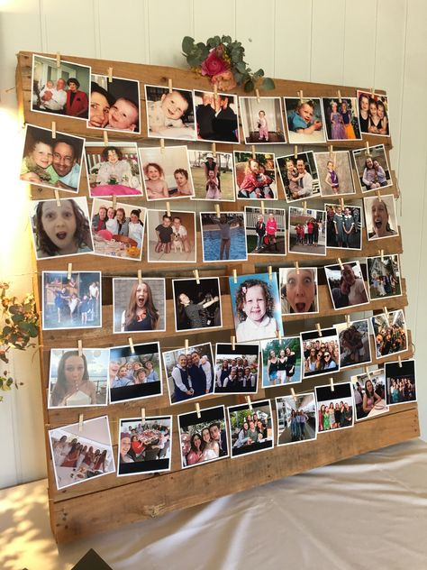 Cheap Graduation Party Ideas, Graduation Picture Display, Graduation Picture Boards, Graduation Photo Boards, Graduation Party Picture Display, Graduation Photo Displays, Birthday Photo Displays, Photo Display Board, Graduation Party Pictures