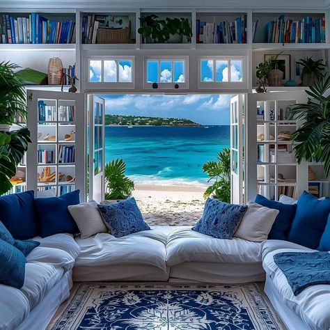 Summer Room Decor, Dream Life House, Dream Beach Houses, Coastal Living Room, Dream House Interior, Dream House Decor, Dream Home Design, My Dream Home, Room Inspo