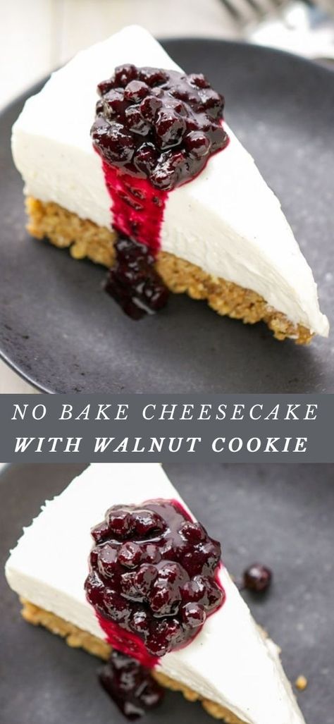 Walnut Cheesecake Crust, Cheesecake With Walnut Crust, Walnut Crust Cheesecake, Cheesecake Crust Recipe, Walnut Crust, No Bake Blueberry Cheesecake, Pecan Pie Cheesecake, Cheesecake Crust, Nut Cheese