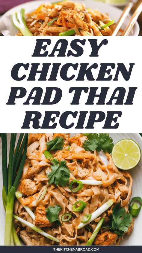 Craving something tasty? Try this chicken pad thai recipe that brings authentic Thai flavors to your kitchen. Our chicken pad thai recipe easy version ensures you can whip up a satisfying meal in no time. With a delectable chicken pad thai sauce, enjoy a delightful blend of taste and convenience. This recipe is perfect for busy weeknights or relaxed weekends. Pad Thai Recipe Healthy, Chicken Pad Thai Recipe Easy, Dinner Meals For Kids, Dinner Meals For One, Healthy Pad Thai Recipe, Pad Thai Recipe Easy, Best Pad Thai Recipe, Pad Thai Recipe Authentic, Chicken Pad Thai Recipe