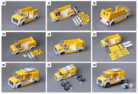 Lego Cars Instructions, Lego Van, Lego Videos, Lego Truck, Lego Diy, Lego Store, Lego Craft, Lego Creative, Lego Pictures