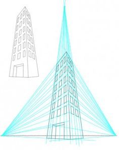 How to draw three point perspective Learning Perspective, Draw Buildings, 3 Point Perspective, Three Point Perspective, Get Better At Drawing, Art Perspective, Ombres Portées, Perspective Sketch, Perspective Drawing Architecture