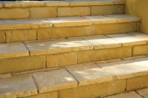 Bradstone Steps Front Door Steps, Front Stairs, World Building, Door Steps, Concrete Pavers, Rustic Style, Old World, Old Town, Green And Grey